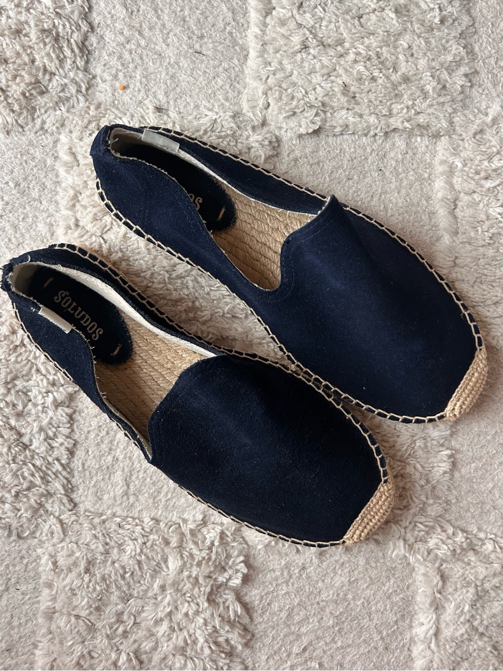 Soludos Navy Suede Espadrille Slip-Ons Women’s 8.5